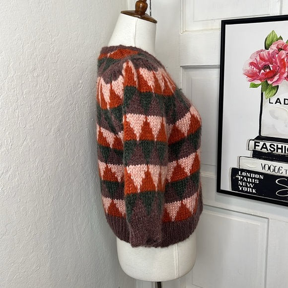 Zara Mohair Puff Sleeve Sweater Size S - Picture 3 of 9